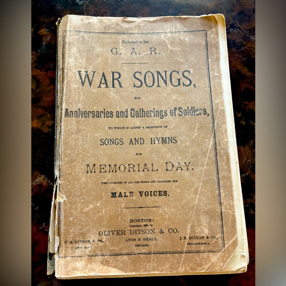 1893 G.A.R. War Songs Book
